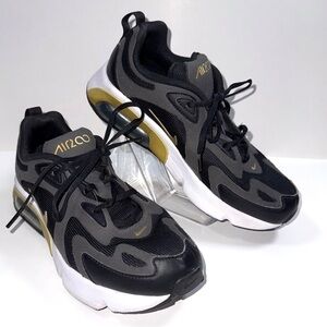 Youth - Nike Air Max 200 - Black and Gold Athletic Shoes
